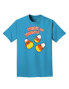 Trick or Treat Cute Candy Corn Halloween Adult Dark T-Shirt-Mens T-Shirt-TooLoud-Turquoise-Small-Davson Sales
