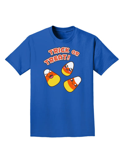 Trick or Treat Cute Candy Corn Halloween Adult Dark T-Shirt-Mens T-Shirt-TooLoud-Royal-Blue-Small-Davson Sales