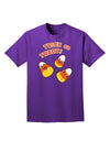Trick or Treat Cute Candy Corn Halloween Adult Dark T-Shirt-Mens T-Shirt-TooLoud-Purple-Small-Davson Sales