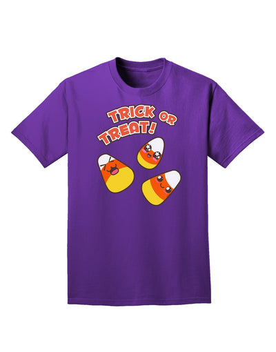 Trick or Treat Cute Candy Corn Halloween Adult Dark T-Shirt-Mens T-Shirt-TooLoud-Purple-Small-Davson Sales