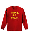 Trick or Treat Halloween Pumpkin Adult Long Sleeve Dark T-Shirt-TooLoud-Red-Small-Davson Sales