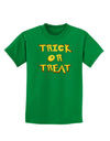 Trick or Treat Halloween Pumpkin Childrens Dark T-Shirt-Childrens T-Shirt-TooLoud-Kelly-Green-X-Small-Davson Sales