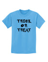 Trick or Treat Halloween Pumpkin Childrens T-Shirt-Childrens T-Shirt-TooLoud-Aquatic-Blue-X-Small-Davson Sales