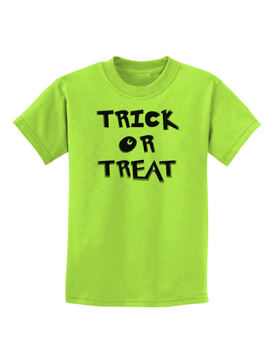 Trick or Treat Halloween Pumpkin Childrens T-Shirt-Childrens T-Shirt-TooLoud-Lime-Green-X-Small-Davson Sales