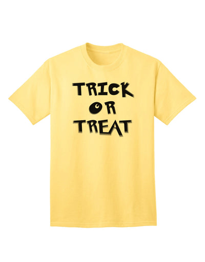 Trick or Treat Halloween Pumpkin - Premium Adult T-Shirt for Festive Celebrations-Mens T-shirts-TooLoud-Yellow-Small-Davson Sales