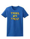 Trick or Treat Halloween Pumpkin Womens Dark T-Shirt-TooLoud-Royal-Blue-X-Small-Davson Sales