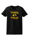 Trick or Treat Halloween Pumpkin Womens Dark T-Shirt-TooLoud-Black-X-Small-Davson Sales