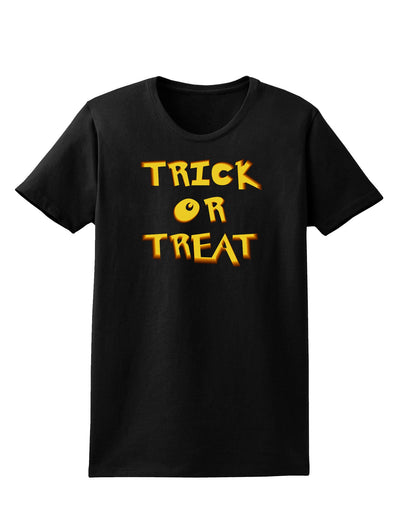 Trick or Treat Halloween Pumpkin Womens Dark T-Shirt-TooLoud-Black-X-Small-Davson Sales