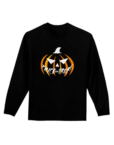 Trick or Treat Jack Adult Long Sleeve Dark T-Shirt-TooLoud-Black-Small-Davson Sales