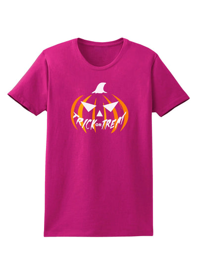 Trick or Treat Jack Womens Dark T-Shirt-TooLoud-Hot-Pink-Small-Davson Sales