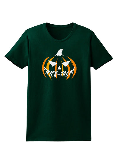 Trick or Treat Jack Womens Dark T-Shirt-TooLoud-Forest-Green-Small-Davson Sales