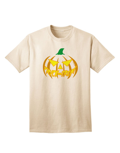 Trick or Treat Jack Yellow Adult T-Shirt-Mens T-Shirt-TooLoud-Natural-Small-Davson Sales