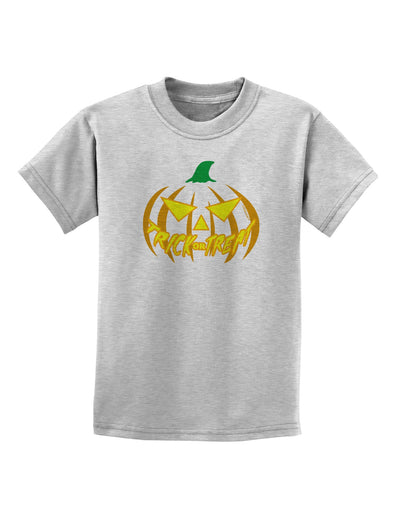 Trick or Treat Jack Yellow Childrens T-Shirt-Childrens T-Shirt-TooLoud-AshGray-X-Small-Davson Sales