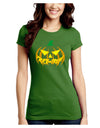 Trick or Treat Jack Yellow Juniors Crew Dark T-Shirt-T-Shirts Juniors Tops-TooLoud-Kiwi-Green-Juniors Fitted X-Small-Davson Sales