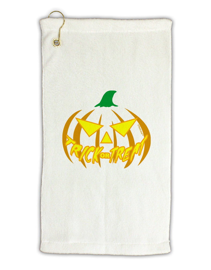 Trick or Treat Jack Yellow Micro Terry Gromet Golf Towel 16 x 25 inch-Golf Towel-TooLoud-White-Davson Sales