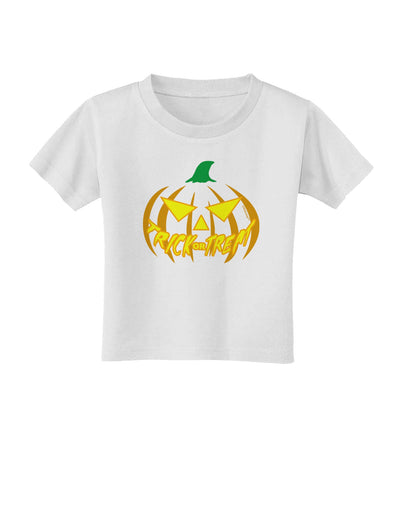 Trick or Treat Jack Yellow Toddler T-Shirt-Toddler T-Shirt-TooLoud-White-2T-Davson Sales