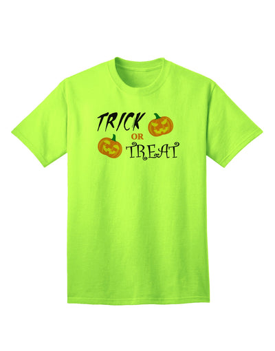 Trick or Treat Pumpkins Adult T-Shirt-unisex t-shirt-TooLoud-Neon-Green-Small-Davson Sales