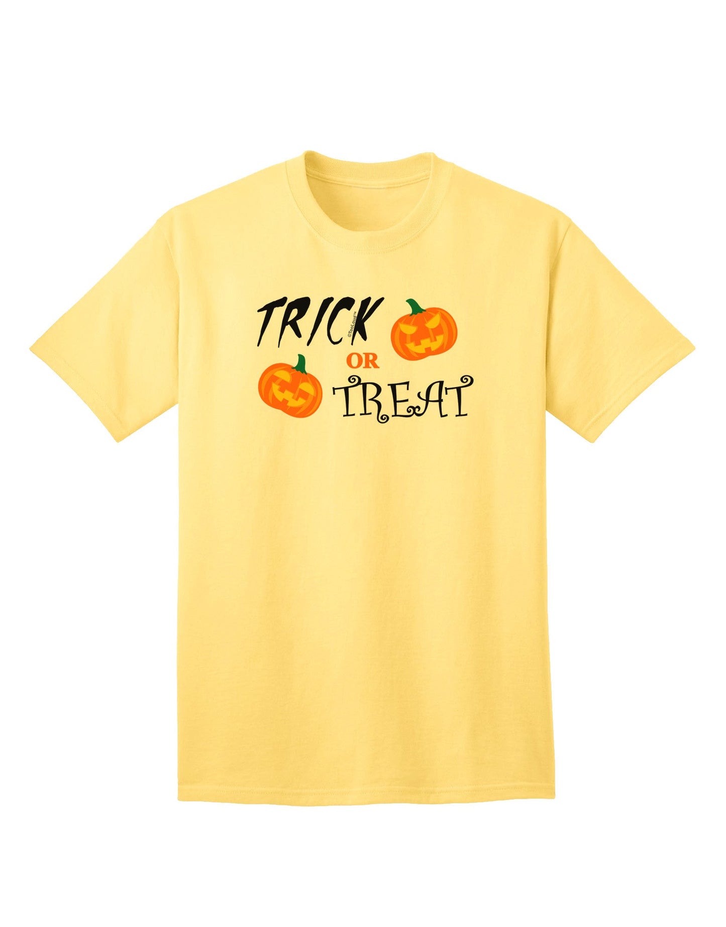 Trick or Treat Pumpkins Adult T-Shirt-unisex t-shirt-TooLoud-Yellow-Small-Davson Sales