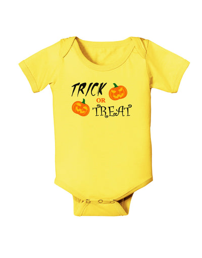 Trick or Treat Pumpkins Baby Romper Bodysuit-Baby Romper-TooLoud-Yellow-06-Months-Davson Sales