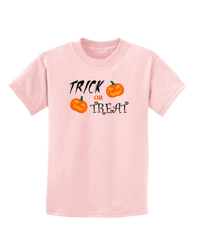 Trick or Treat Pumpkins Childrens T-Shirt-Childrens T-Shirt-TooLoud-PalePink-X-Small-Davson Sales