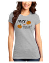 Trick or Treat Pumpkins Juniors T-Shirt-Womens Juniors T-Shirt-TooLoud-Ash-Gray-Juniors Fitted X-Small-Davson Sales