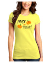 Trick or Treat Pumpkins Juniors T-Shirt-Womens Juniors T-Shirt-TooLoud-Yellow-Juniors Fitted X-Small-Davson Sales