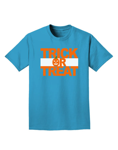 Trick or Treat Text Adult Dark T-Shirt-Mens T-Shirt-TooLoud-Turquoise-Small-Davson Sales