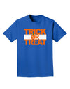 Trick or Treat Text Adult Dark T-Shirt-Mens T-Shirt-TooLoud-Royal-Blue-Small-Davson Sales