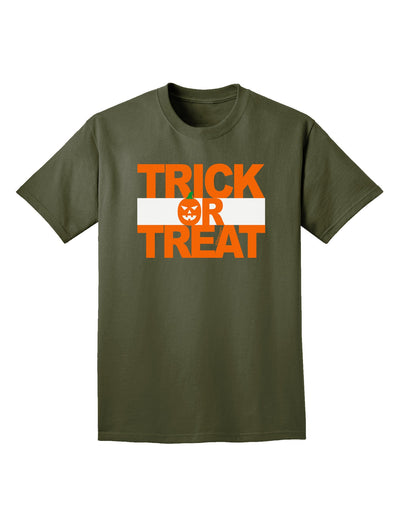 Trick or Treat Text Adult Dark T-Shirt-Mens T-Shirt-TooLoud-Military-Green-Small-Davson Sales