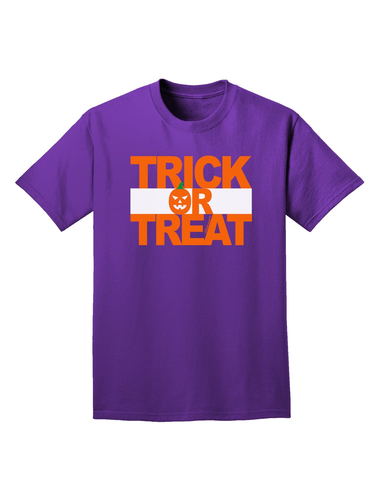 Trick or Treat Text Adult Dark T-Shirt-Mens T-Shirt-TooLoud-Purple-Small-Davson Sales