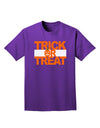 Trick or Treat Text Adult Dark T-Shirt-Mens T-Shirt-TooLoud-Purple-Small-Davson Sales