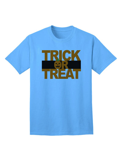 Trick or Treat Text Adult T-Shirt-Mens T-Shirt-TooLoud-Aquatic-Blue-Small-Davson Sales