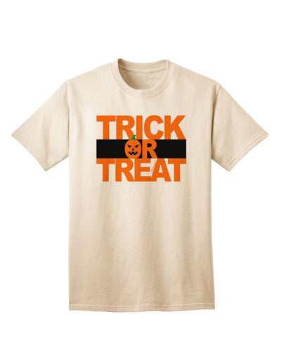 Trick or Treat Text Adult T-Shirt-Mens T-Shirt-TooLoud-Natural-Small-Davson Sales