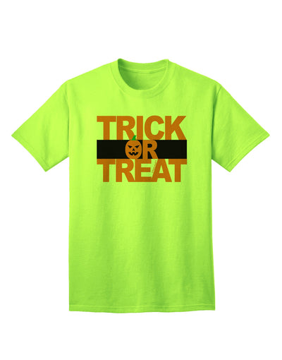 Trick or Treat Text Adult T-Shirt-Mens T-Shirt-TooLoud-Neon-Green-Small-Davson Sales