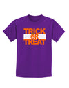 Trick or Treat Text Childrens Dark T-Shirt-Childrens T-Shirt-TooLoud-Purple-X-Small-Davson Sales