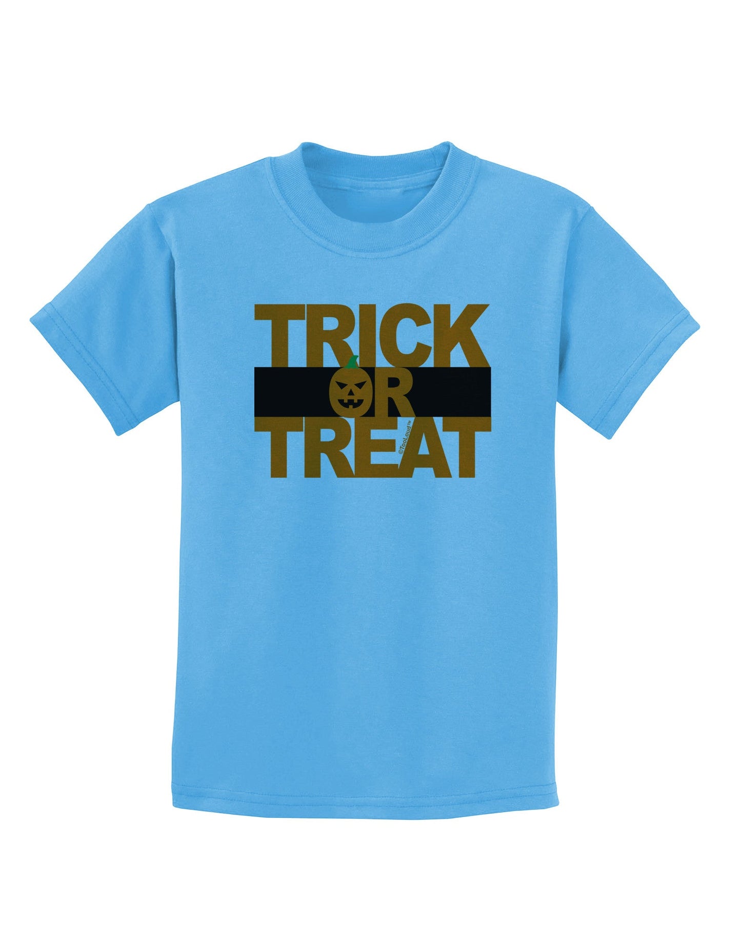 Trick or Treat Text Childrens T-Shirt-Childrens T-Shirt-TooLoud-Aquatic-Blue-X-Small-Davson Sales