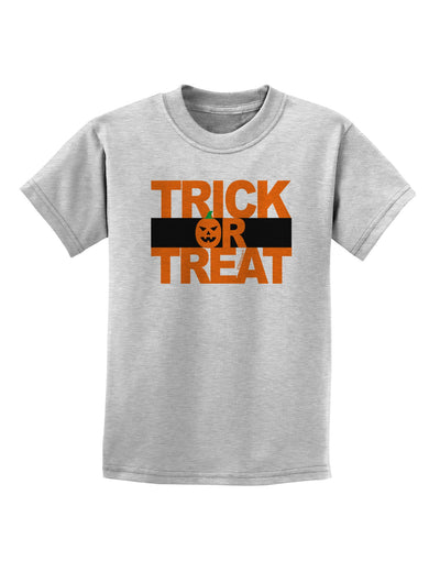 Trick or Treat Text Childrens T-Shirt-Childrens T-Shirt-TooLoud-AshGray-X-Small-Davson Sales