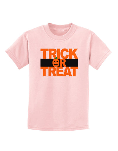 Trick or Treat Text Childrens T-Shirt-Childrens T-Shirt-TooLoud-PalePink-X-Small-Davson Sales