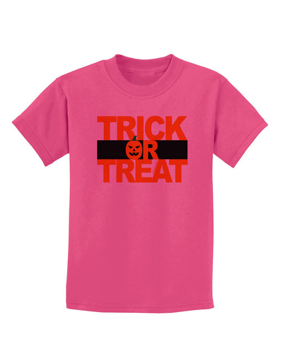 Trick or Treat Text Childrens T-Shirt-Childrens T-Shirt-TooLoud-Sangria-X-Small-Davson Sales