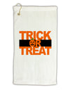 Trick or Treat Text Micro Terry Gromet Golf Towel 16 x 25 inch-Golf Towel-TooLoud-White-Davson Sales