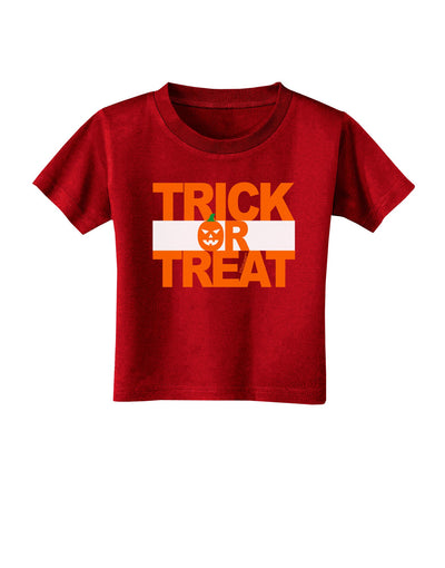 Trick or Treat Text Toddler T-Shirt Dark-Toddler T-Shirt-TooLoud-Red-2T-Davson Sales