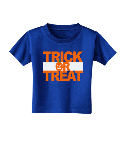 Trick or Treat Text Toddler T-Shirt Dark-Toddler T-Shirt-TooLoud-Royal-Blue-2T-Davson Sales