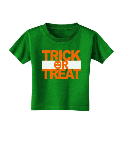 Trick or Treat Text Toddler T-Shirt Dark-Toddler T-Shirt-TooLoud-Clover-Green-2T-Davson Sales