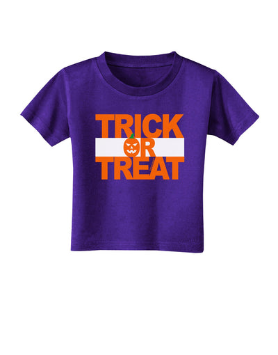 Trick or Treat Text Toddler T-Shirt Dark-Toddler T-Shirt-TooLoud-Purple-2T-Davson Sales