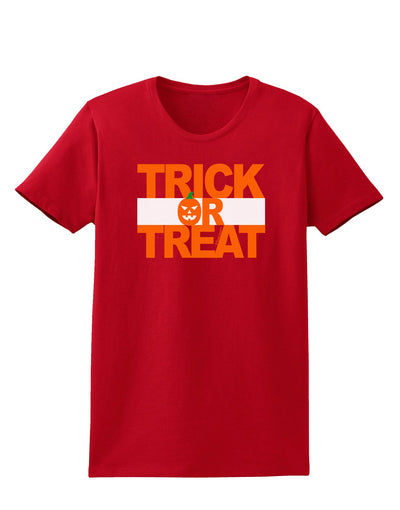 Trick or Treat Text Womens Dark T-Shirt-TooLoud-Red-X-Small-Davson Sales