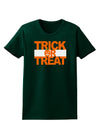 Trick or Treat Text Womens Dark T-Shirt-TooLoud-Forest-Green-Small-Davson Sales