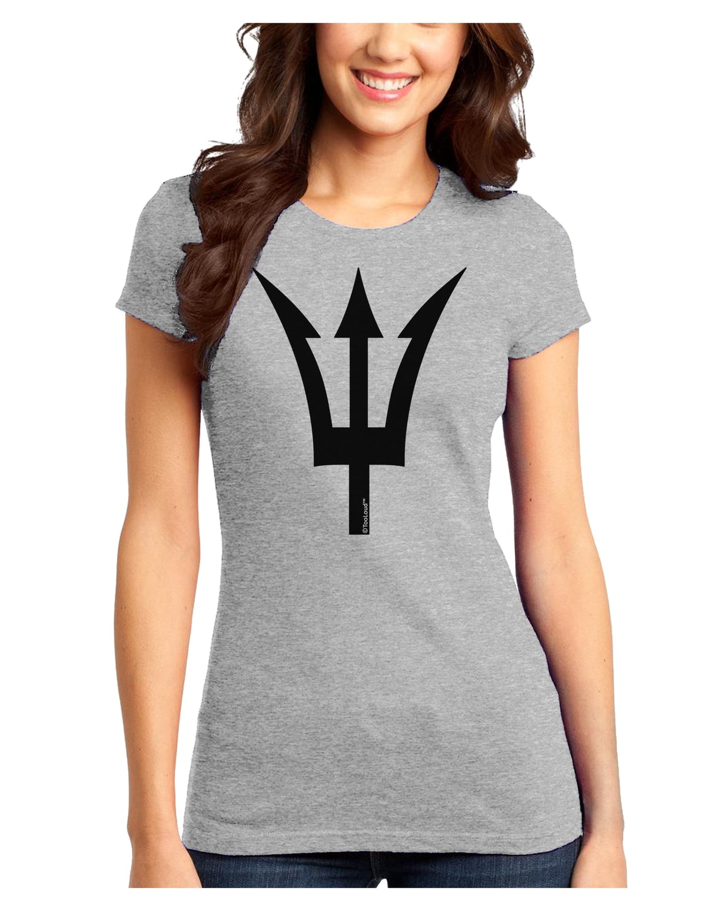 Trident of Poseidon Juniors T-Shirt by TooLoud-Womens Juniors T-Shirt-TooLoud-Ash-Gray-Juniors Fitted X-Small-Davson Sales
