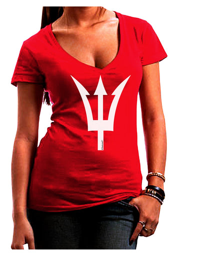 Trident of Poseidon Juniors V-Neck Dark T-Shirt by TooLoud-Womens V-Neck T-Shirts-TooLoud-Red-Juniors Fitted Small-Davson Sales