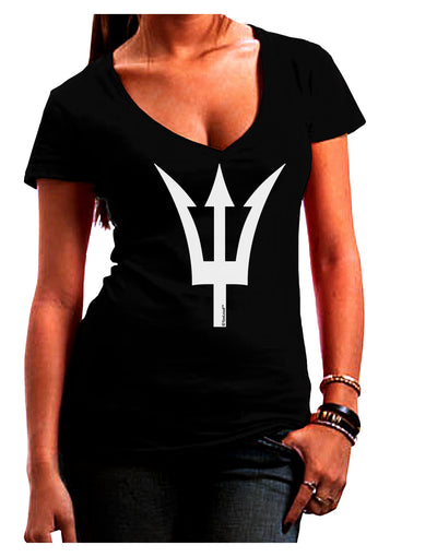 Trident of Poseidon Juniors V-Neck Dark T-Shirt by TooLoud-Womens V-Neck T-Shirts-TooLoud-Black-Juniors Fitted Small-Davson Sales