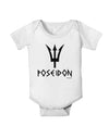 Trident of Poseidon with Text - Greek Mythology Baby Romper Bodysuit by TooLoud-Baby Romper-TooLoud-White-06-Months-Davson Sales